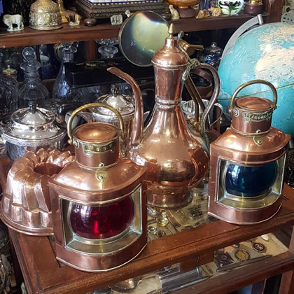 Antique copper lanterns